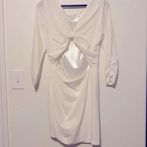 White Party Dress, Mid Length
